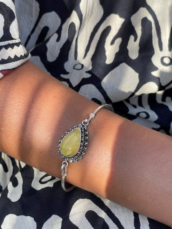 Bracelet ambre goute d'eau