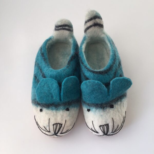 Chaussons turquoise