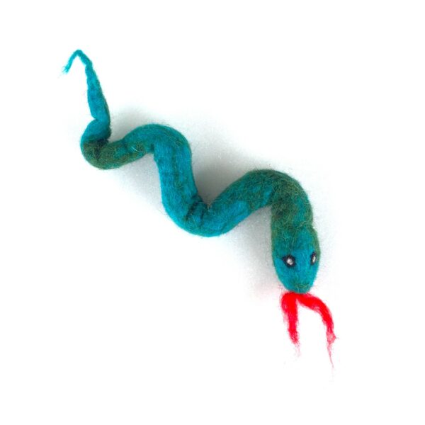 Jouet pour chat serpent bleu