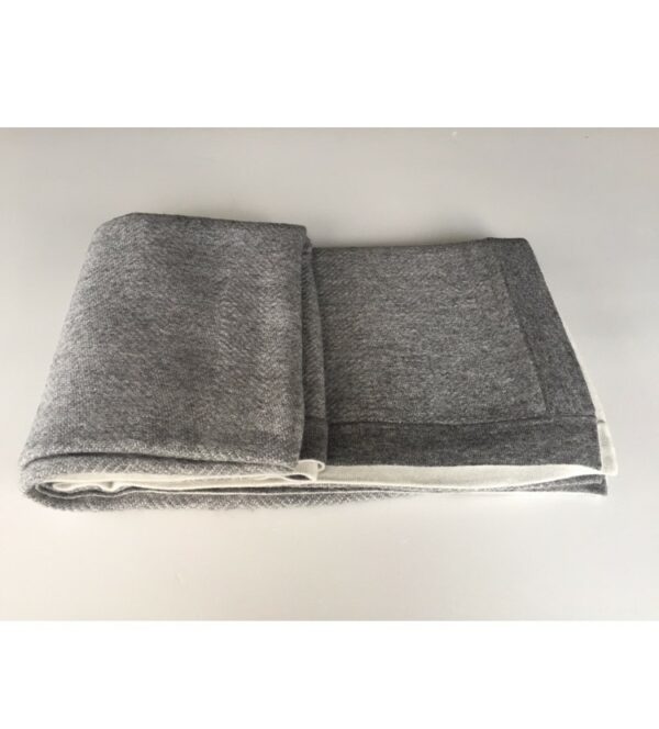 Plaid xl gris et ecru