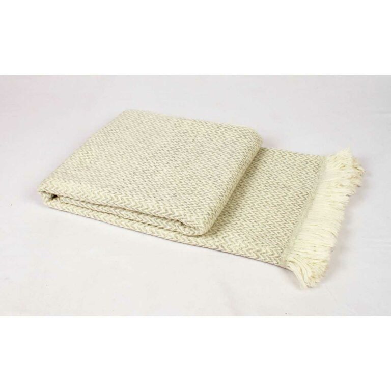 plaid zigzag ecru gris clair 2 1